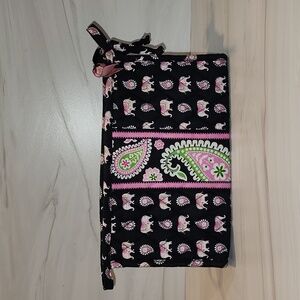 Vera Bradley Pink Elephant Medium Bow Cosmetic Bag